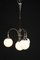 Lámpara de araña Art Déco de cromo con cuatro luces, años 30, Imagen 15