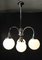 Lámpara de araña Art Déco de cromo con cuatro luces, años 30, Imagen 6