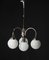 Lámpara de araña Art Déco de cromo con cuatro luces, años 30, Imagen 16