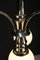 Lámpara de araña Art Déco de cromo con cuatro luces, años 30, Imagen 12