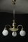 Large Rondocubistic Brass Chandelier 6