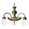 Large Rondocubistic Brass Chandelier 1