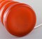 Orangefarbene Tischlampen aus mundgeblasenem Glas von Po Ström für Alsterfors, 2er Set 7