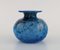 Blaue mundgeblasene Vase aus Glas von Bertil Vallien für Kosta Boda 3