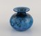 Blaue mundgeblasene Vase aus Glas von Bertil Vallien für Kosta Boda 2