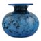 Blaue mundgeblasene Vase aus Glas von Bertil Vallien für Kosta Boda 1