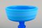 Swedish Compote in Turquoise Mouth-Blown Art Glass, 1970s 4