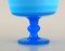 Swedish Compote in Turquoise Mouth-Blown Art Glass, 1970s, Image 5