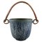 Ice Bucket in Glazed Ceramics with Handle by Arne Bang, Denmark 1