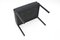 Black Leather Stool with Metal Legs, 1970s, Image 6