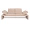 Set di sofà Raoul in pelle color crema di Koinor, set di 3, Immagine 5