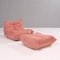 Togo Pink Footstool by Michel Ducaroy for Ligne Roset 4