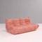 Togo Pink Modular Sofa and Footstool by Michel Ducaroy for Ligne Roset, Set of 5 5