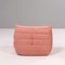 Togo Pink Armchair and Footstool by Michel Ducaroy for Ligne Roset, Set of Two 4