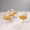White Dining Table and Four Arkana 115 Yellow Dining Chairs Set by Borge Johansen, Set of 5, Image 9