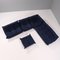 Togo Dark Blue Sofa and Footstool by Michel Ducaroy for Ligne Roset, Set of 5 2