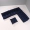 Togo Dark Blue Sofa and Footstool by Michel Ducaroy for Ligne Roset, Set of 5, Image 2