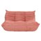 Togo Pink Modular Two Seater Sofa by Michel Ducaroy for Ligne Roset 1