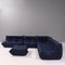 Togo Dark Blue Modular Two Seater Sofa by Michel Ducaroy for Ligne Roset 7