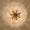 Large Palazzo Light Fixture in Gilt Brass and Glass by J. T. Kalmar for Isa 4