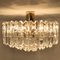 Large Palazzo Light Fixture in Gilt Brass and Glass by J. T. Kalmar for Isa 9