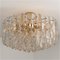 Large Palazzo Light Fixture in Gilt Brass and Glass by J. T. Kalmar for Isa 6