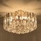 Large Palazzo Light Fixture in Gilt Brass and Glass by J. T. Kalmar for Isa 8
