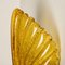 Murano Hand Blown Amber/Ocher Glass Seashell Sconces, Italy, 1960s, Set of 2, Image 6