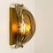 Brass and Brown Glass Hand Blown Murano Glass Wall Lights by J. Kalmar From Isa, Set of 2, Image 6