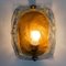Brass and Brown Glass Hand Blown Murano Glass Wall Lights by J. Kalmar From Isa, Set of 2 4
