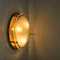 Brass and Blown Murano Glass Wall Light or Flush Mount, 1960s 5