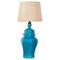 Blaue Tischlampe, Italien, 1970er 1