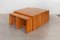 Solid Pine Stools and Coffee Table, 1970s, Set of 4, Image 5