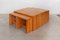 Tabourets et Table Basse en Pin Massif, 1970s, Set de 4 5