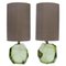 Grüne Tischlampen aus geschliffenem Muranoglas mit Facettenschliff in Grün, 2er Set 1
