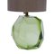 Green Murano Diamond Cut Faceted Glass Table Lamps, Set of 2 2