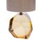 Bernsteinfarbene Murano Diamant geschliffene Tischlampen aus facettiertem Glas, 2er Set 5
