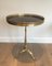 Neoclassical Style Brass and Mahogany Side Table by Maison Jansen, France, 1940s, Image 1