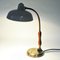 Oak and White Metal Table Lamp, Sweden, 1950s 4