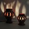 Lampes de Bureau en Céramique Vernie Rouge par Nykirka Motala Keramik, Suède, 1960s, Set de 2 4