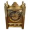 Horloge de Cheminée Antique de Qualité Huit Jours en Laiton Antique 1