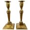 Antique Georgian Brass Candlesticks, Set of 2, Image 1