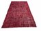 Türkischer Überfärbter Vintage Roter Vintage Teppich 1