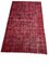 Tapis Reteint Vintage Rouge en Laine, Turquie 10