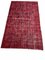 Overdyed Turkish Vintage Wool Red Rug, Image 6