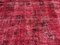 Overdyed Turkish Vintage Wool Red Rug 3