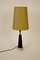 Mid-Century Swedish Table Lamp with Glass Base and Green Shade 2