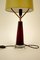 Mid-Century Swedish Table Lamp with Glass Base and Green Shade, Image 5