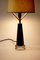 Mid-Century Swedish Table Lamp with Glass Base and Green Shade 7