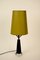 Mid-Century Swedish Table Lamp with Glass Base and Green Shade 3